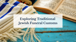 Torah and prayer shawl with text Exploring traditional Jewish funeral customs