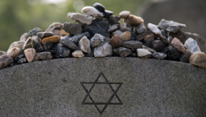 stones on a headstone