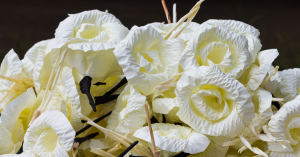 Flowers at Buddhist Funeral