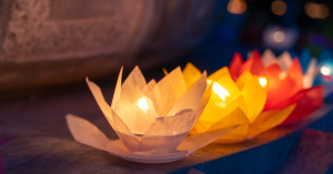 Flowers & Fruits at Buddhist Funeral