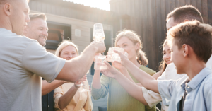 a final cheers as a tribute for a life celebration